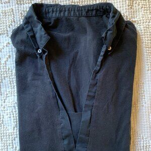 Short Sleeved V-Neck Black New York & Company Blouse